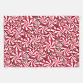 Peppermint Snoep Kerstmis  Inpakpapier Vel (Voorkant 2)