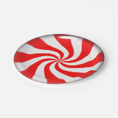 Peppermint Snoep Kerstmis Papieren Bordje (Gekanteld)