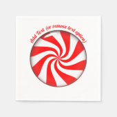 Peppermint Snoep Kerstmis Servet (Voorkant)