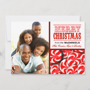 Peppermint Snoep Merry kerstfoto Collage Feestdagenkaart