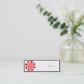 Peppermint-Snoep Mini Visitekaartje (Staand voorkant)