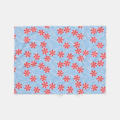 Peppermint Snoep Mints Kerstmis Fleece Deken (Voorkant (Horizontaal))
