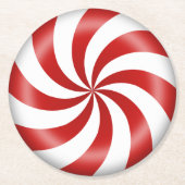 Peppermint Snoep Papier Onderzetter (Voorkant)