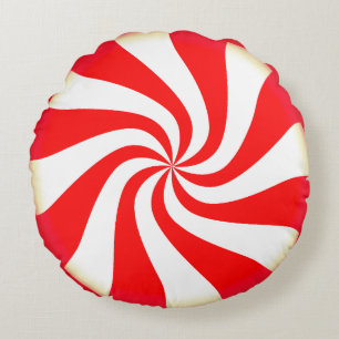 Peppermint-Snoep Rond Kussen