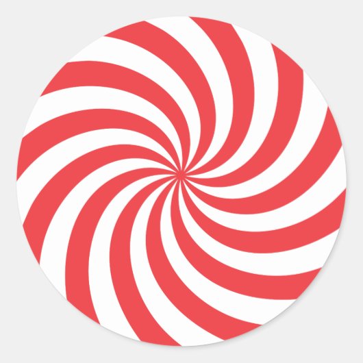 Peppermint-Snoep Ronde Sticker (Voorkant)