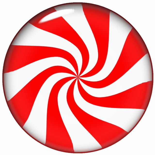 Peppermint-Snoep Staand Fotobeeldje (Voorkant)