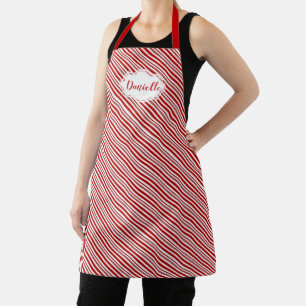 Peppermint snoep streep gepersonaliseerd schort
