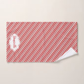 Peppermint snoep stripe op maat bad handdoek (Handdoek)