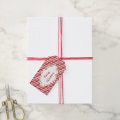 Peppermint snoep stripe op maat cadeaulabel (Met Touw)