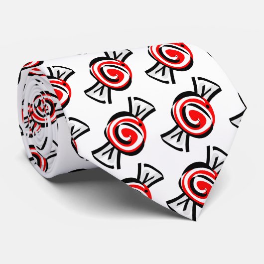 Peppermint-Snoep Stropdas (Opgerold)