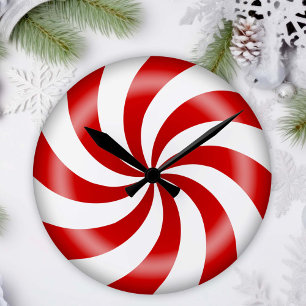 Peppermint Snoep Swirl Ronde Klok