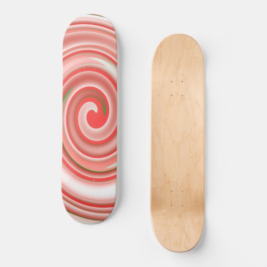 Peppermint Snoep Swirl Skateboard (Voorkant)