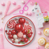 Peppermint Snoep Vakantie Cheer Dinner Papieren Bordje (Feest)