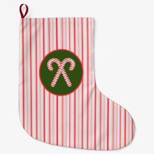 Peppermint/snoepriet kerststuring grote kerstsok