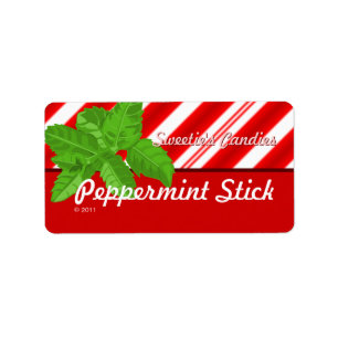Peppermint-sticklabels Etiket