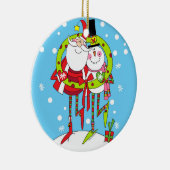 Peppermint Stix Santa and Snowman Ornament (Rechts)