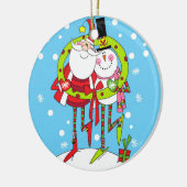Peppermint Stix Santa and Snowman Ornament (Links)