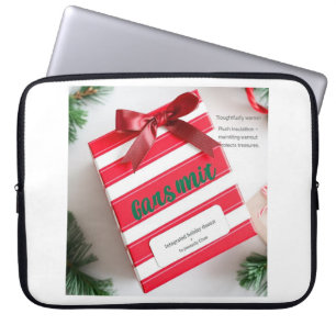 Peppermint Streep Verrassing Opberger Laptop Sleeve