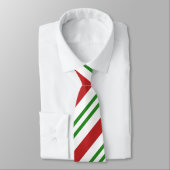 Peppermint Stripe Rood Groen Kerstvakantie Stropdas (Gebonden)