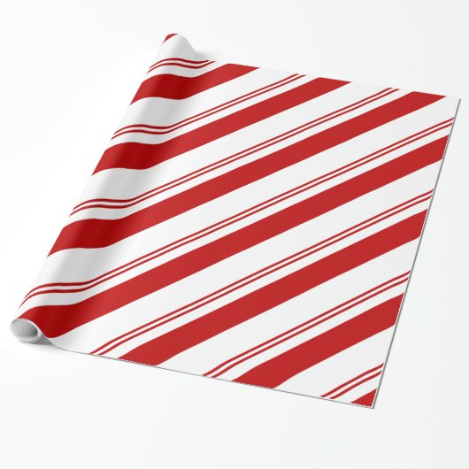 Peppermint Stripes Cadeaupapier (Uitgerold)