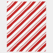 Peppermint Stripes Fleece Deken (Voorkant)