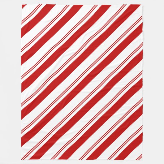 Peppermint Stripes Fleece Deken (Voorkant)