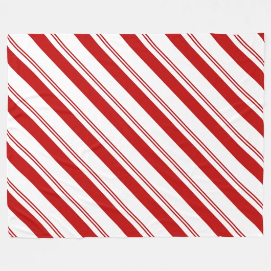 Peppermint Stripes Fleece Deken (Voorkant (Horizontaal))