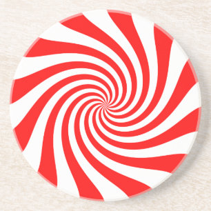 Peppermint Swirl Pattern Zandsteen Onderzetter