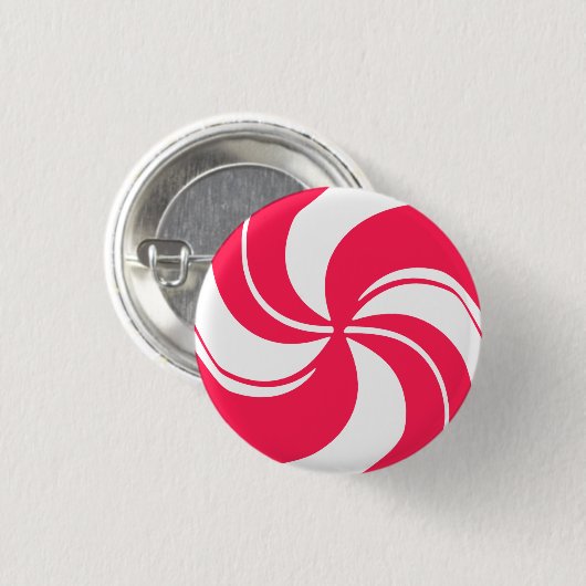 Peppermint Swirl Pin Ronde Button 3,2 Cm (Voorkant /achterkant)