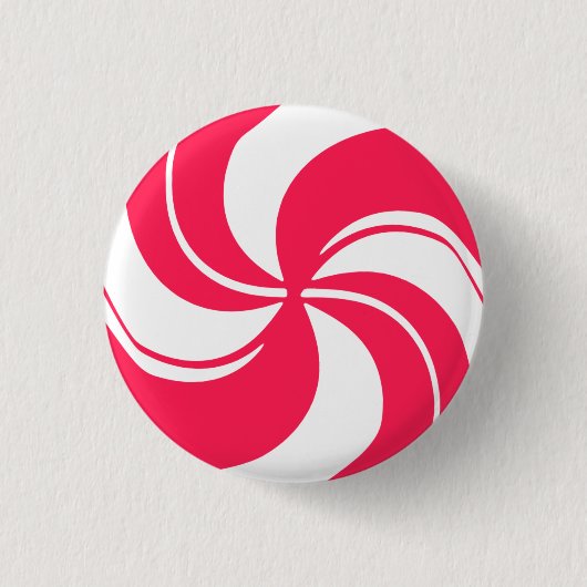 Peppermint Swirl Pin Ronde Button 3,2 Cm (Voorkant)