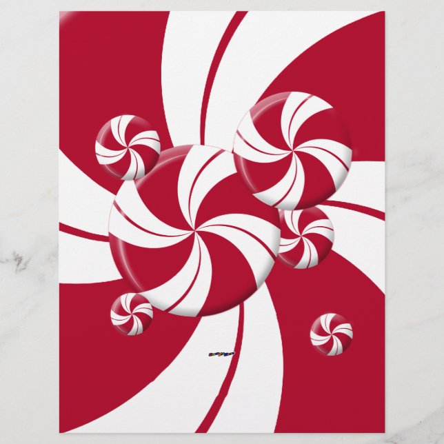 Peppermint Swirl Stripe Snoep (Voorkant)