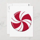 Peppermint Swirl Stripe Snoep Briefkaart (Voorkant / Achterkant)