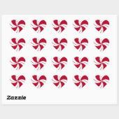 Peppermint Swirl Stripe Snoep Hart Sticker (Vel)