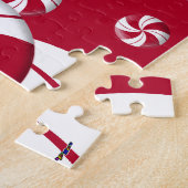 Peppermint Swirl Stripe Snoep Legpuzzel (Zijkant)