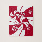 Peppermint Swirl Stripe Snoep Legpuzzel (Verticaal)