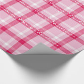 Peppermint Tartan voor Kerstmis Cadeaupapier (Hoek)