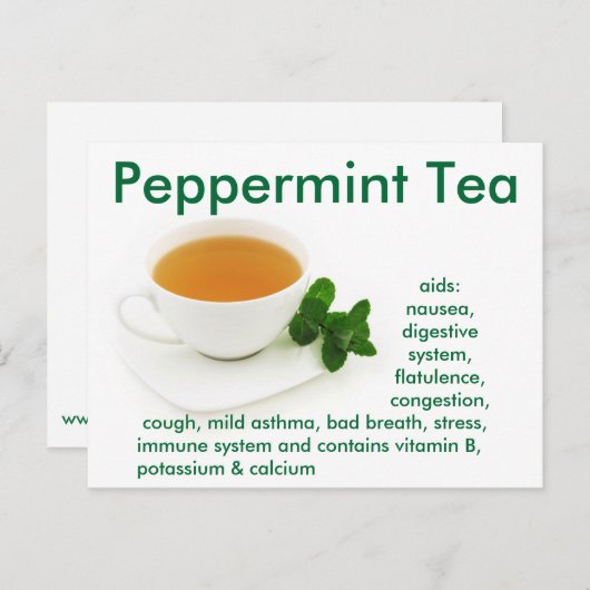 Peppermint Tea Briefkaart (Voorkant / Achterkant)