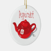 Peppermint Teapot Holiday Ornament (Rechts)