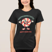 Peppermintastic – Cute Christmas Peppermint Pun  Tri-Blend Shirt (Voorkant)