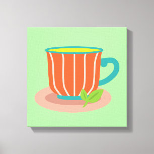 Peppermintthee voor theeliefhebbers canvas afdruk