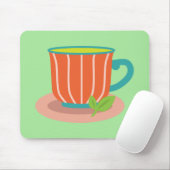 Peppermintthee voor theeliefhebbers muismat (Met muis)