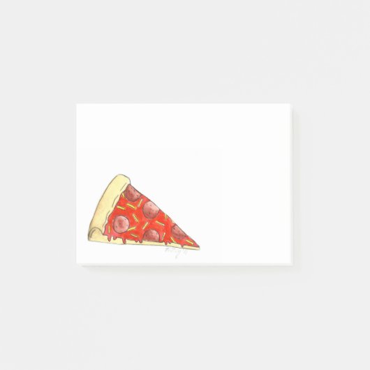 Pepperoni Cheese Pizza Slice Foodie Post Post-it® Notes (Voorkant)