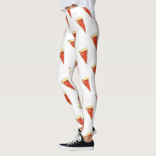 Pepperoni Cheese Pizza Slice Italy Food Slices Leggings