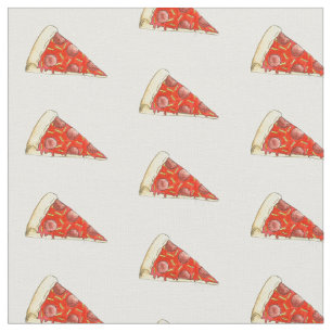 Pepperoni Cheese Pizza Slice Slices Food fabric Stof