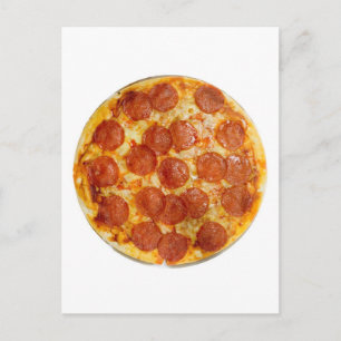 Pepperoni en kaaspizza briefkaart