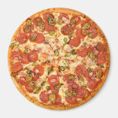 Pepperoni en Olive Pizza koelkast Magnet Magneet (Voorkant)