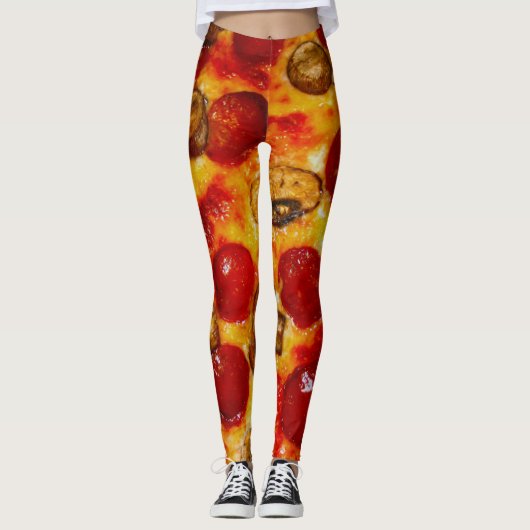Pepperoni en Pizza Leggings (Voorkant)