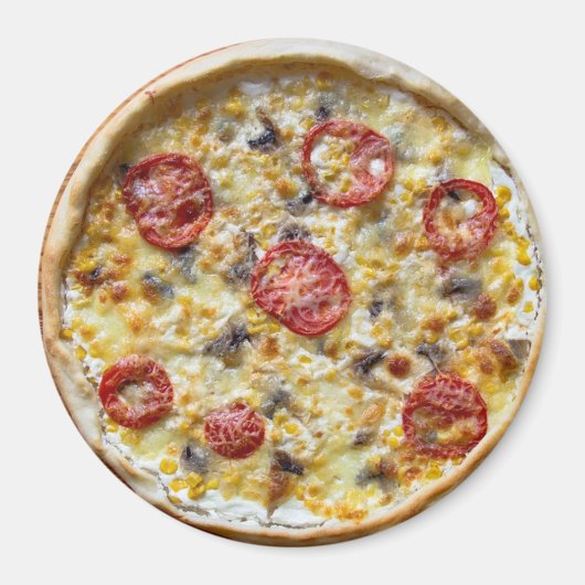 Pepperoni Fromage Pizza Réfrigérateur Magnet (Devant)