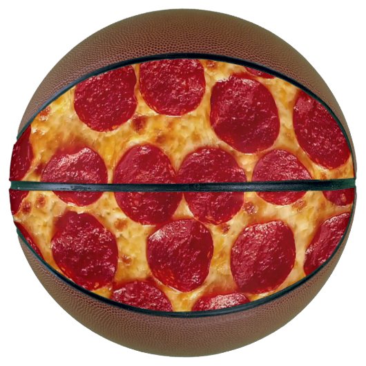 Pepperoni pizza basketbal (Voorkant)