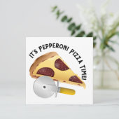 Pepperoni Pizza Dag Kaart (Staand voorkant)